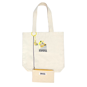 YAHO CAT EMBROIDERY ECO BAG IVORY